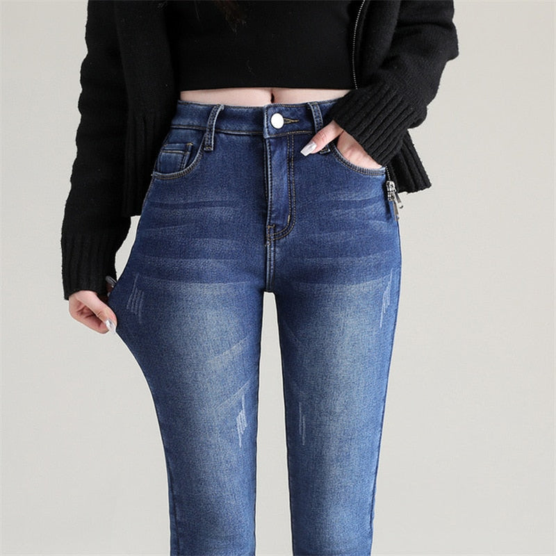 Calça Jeans Feminina Pelúciada Brilhance